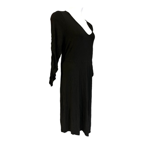 ⭐️Michel Studio T-Shirt Knit Asymmetric Office Party Date Night Out Black Dress - Picture 4 of 16
